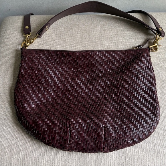 Clare V Burgundy Moyen Crossbody Bag Plum - Picture 6 of 14